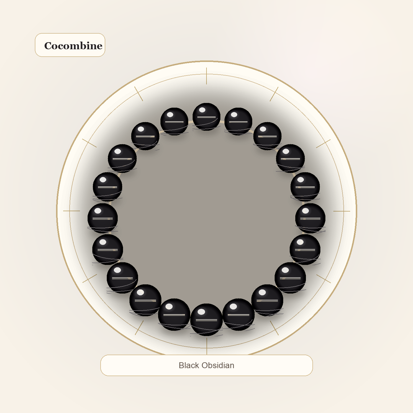 Black Obsidian Classic Bracelet by Cocombine