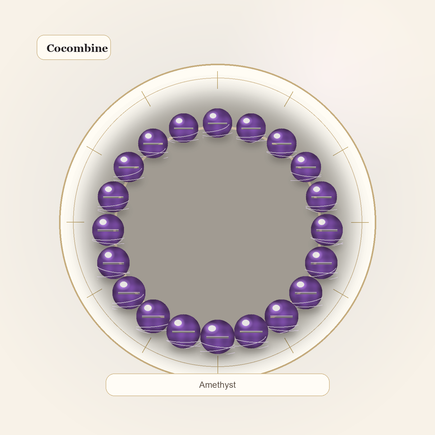 Amethyst Classic Bracelet by Cocombine