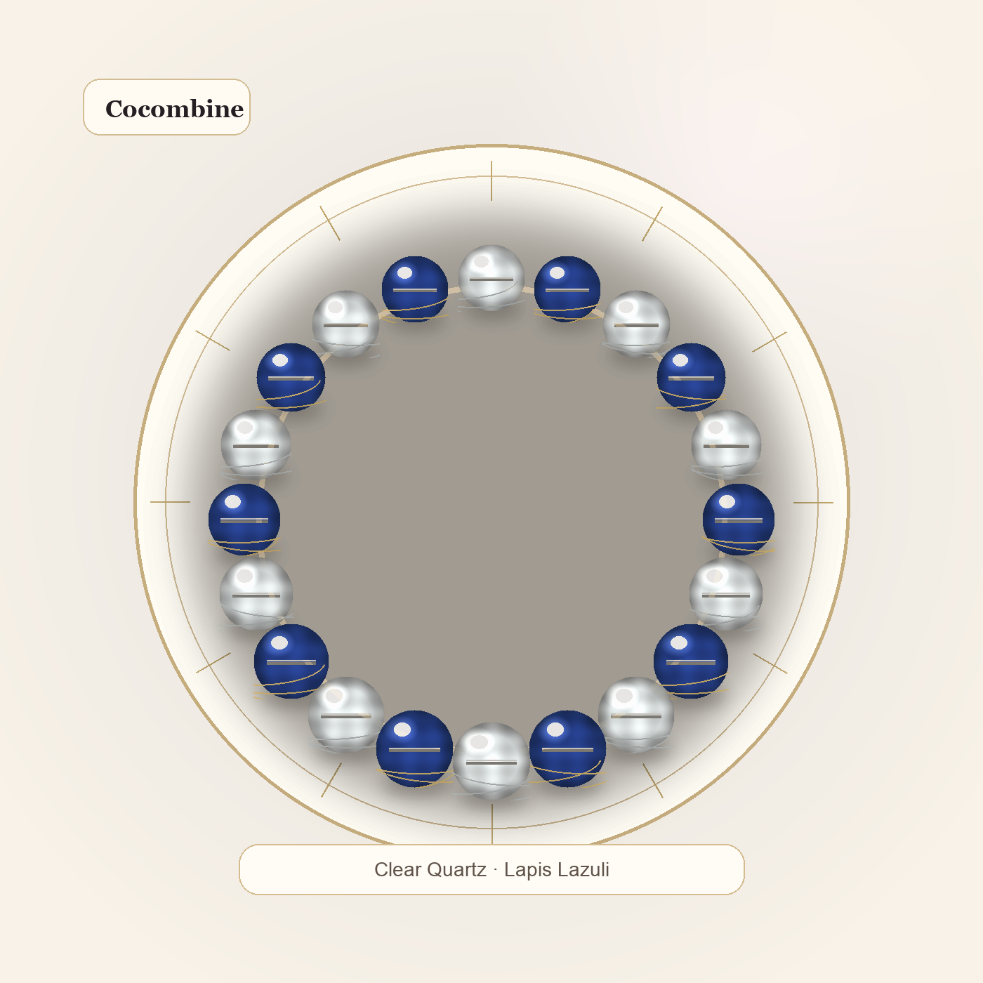 Gemini Zodiac Crystal Bracelet by Cocombine