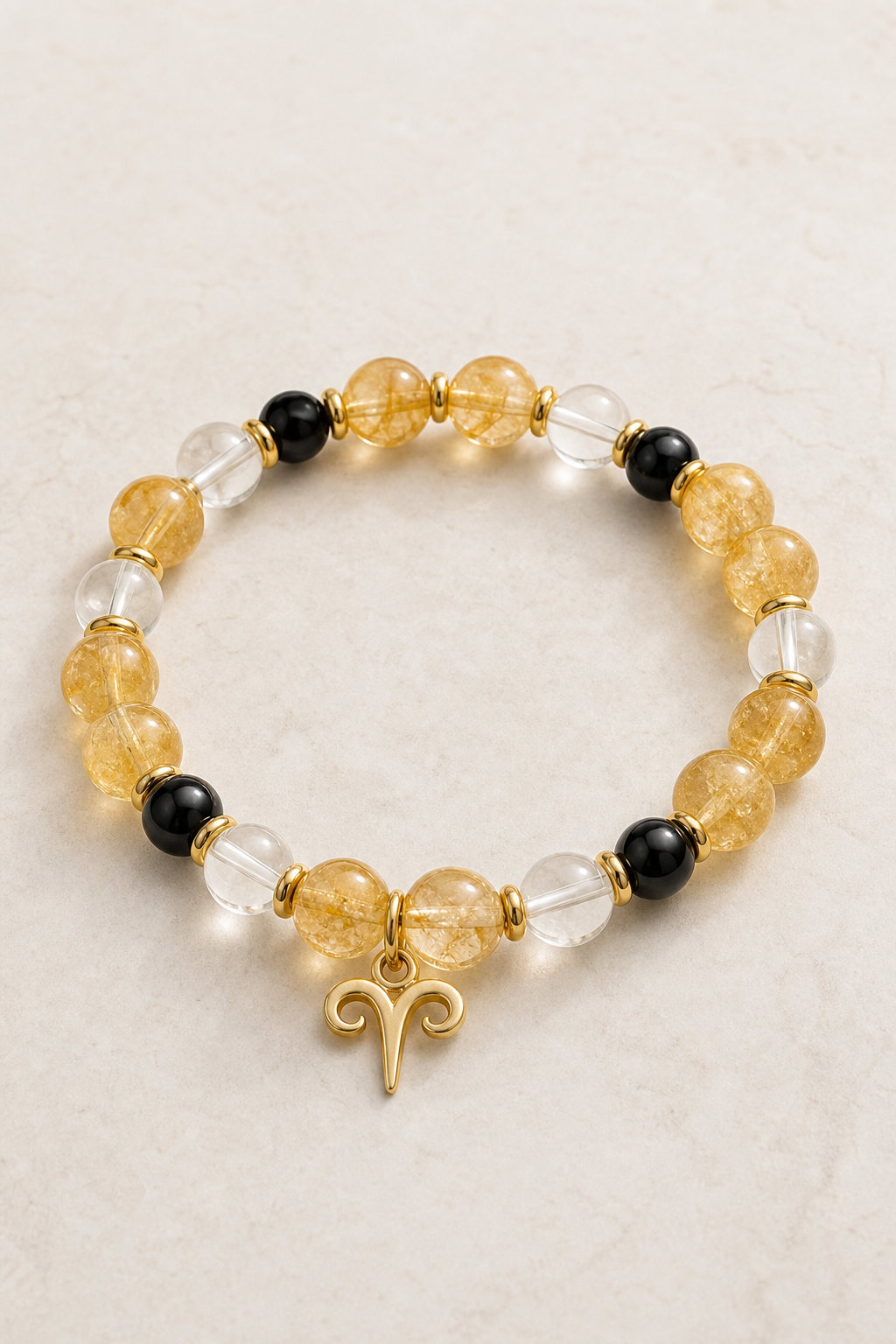 Aries Zodiac Crystal Bracelet